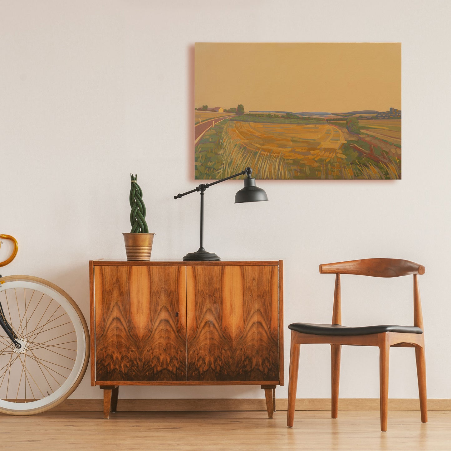 Landstrasse, Unikat, Malerei, handgemaltes Einzelstück, 45 x 30 cm cm, Acrylfarbe auf Leinwand