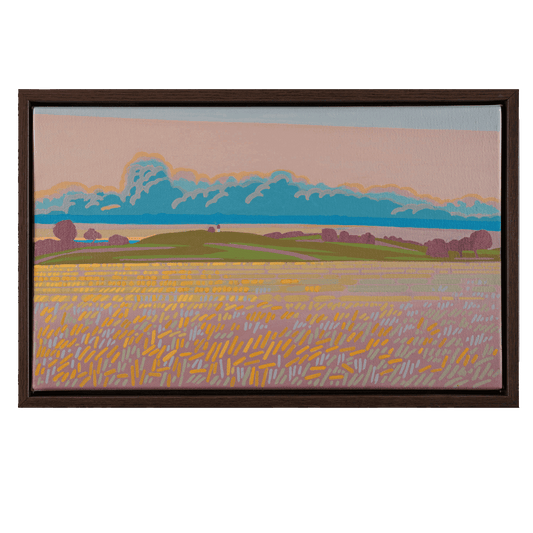 Kornfeld, Unikat, Malerei, handgemaltes Einzelstück, 50 x 30 cm, mit Bilderrahmen