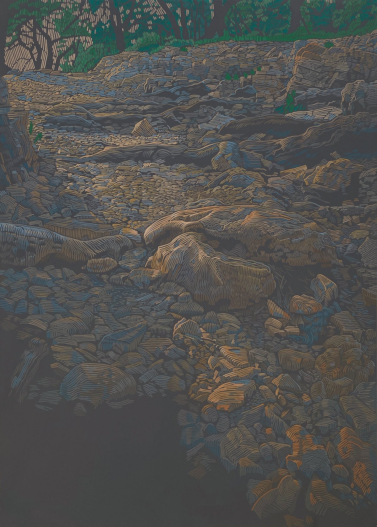 Felsenküste No.7, Leinwanddruck, 40x30 cm, 80x60 cm, 100x75 cm, 120x90 cm