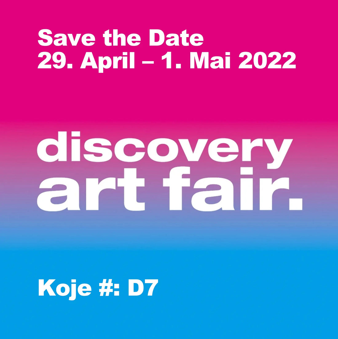 Discovery Art Fair | Köln 29. April – 1. Mai 2022