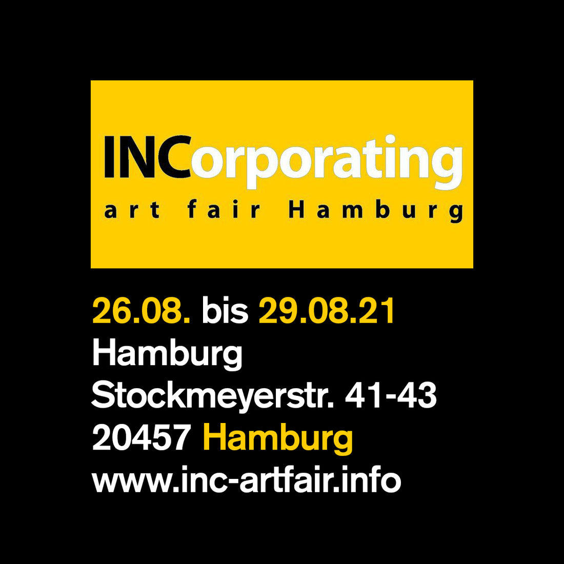 INCorparting Artfair, Hamburg | August 2021