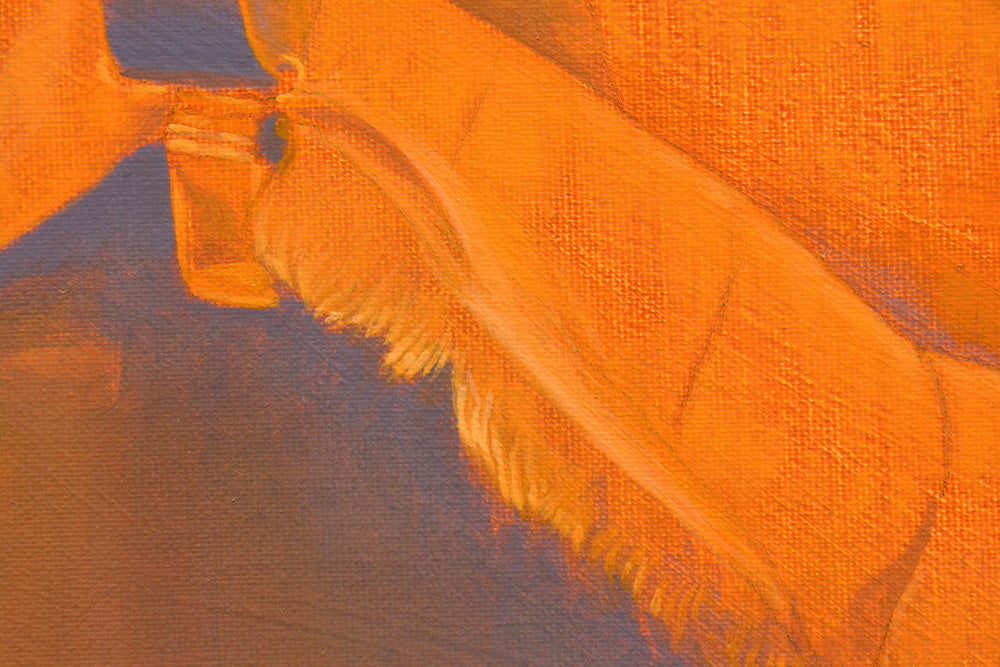 Mutiger Junge, Unikat, Malerei, handgemaltes Einzelstück, 120 x 90 cm, gerahmt mit Bucheleiste