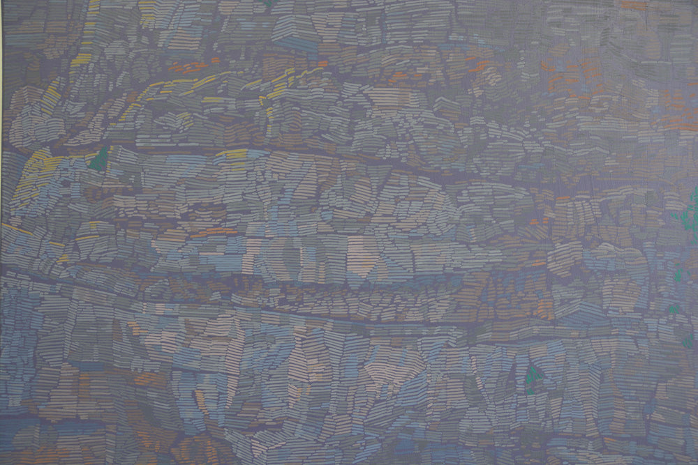 Pula 4, Unikat, Malerei, handgemaltes Einzelstück, 120 x 90 cm, gerahmt mit Bucheleiste