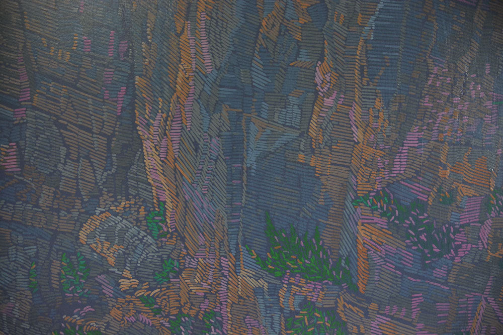 Pula 5, Unikat, Malerei, handgemaltes Einzelstück, 120 x 90 cm, gerahmt mit Bucheleiste