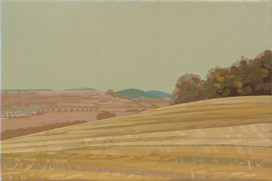 Pastellenes Land, Unikat, Malerei, handgemaltes Einzelstück, 30 x 20 cm, Acrylfarbe auf Leinwand