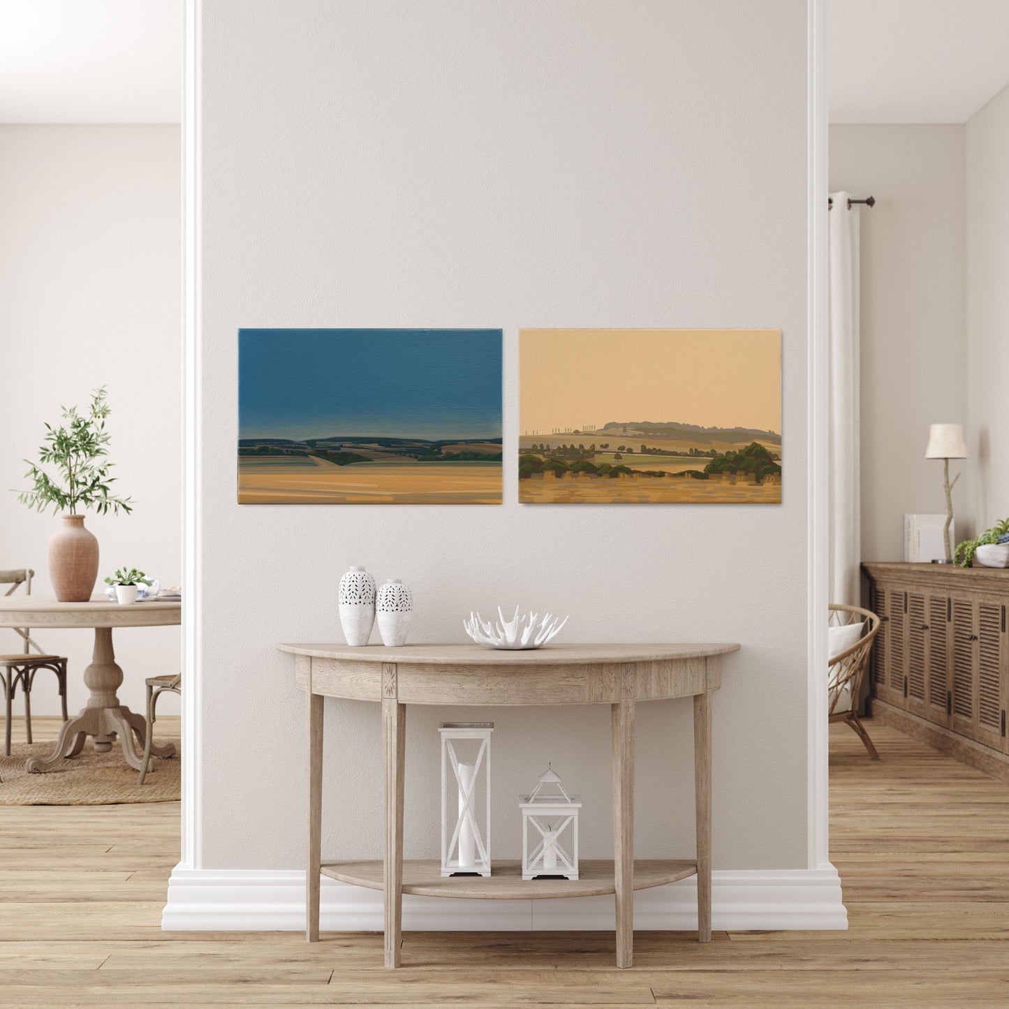 Blauer Himmel, Unikat, Malerei, handgemaltes Einzelstück, 30 x 20 cm, Acrylfarbe auf Leinwand