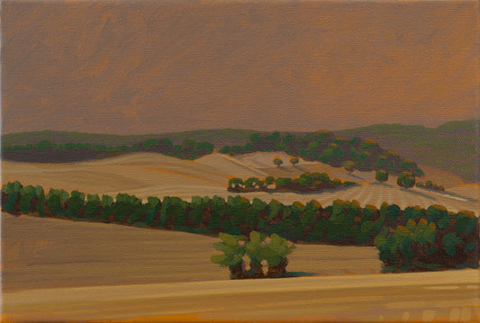 View from Sichelsberg, unique painting, hand-painted one-of-a-kind piece, 30 x 20 cm, acrylic paint on canvas