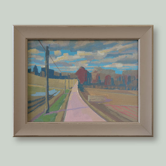 January, unique, painting, hand-painted unique piece, 20 x 15 cm, with picture frame