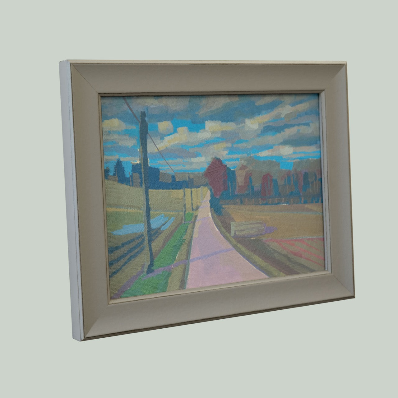 Januar, Unikat, Malerei, handgemaltes Einzelstück, 20 x 15 cm, mit Bilderrahmen