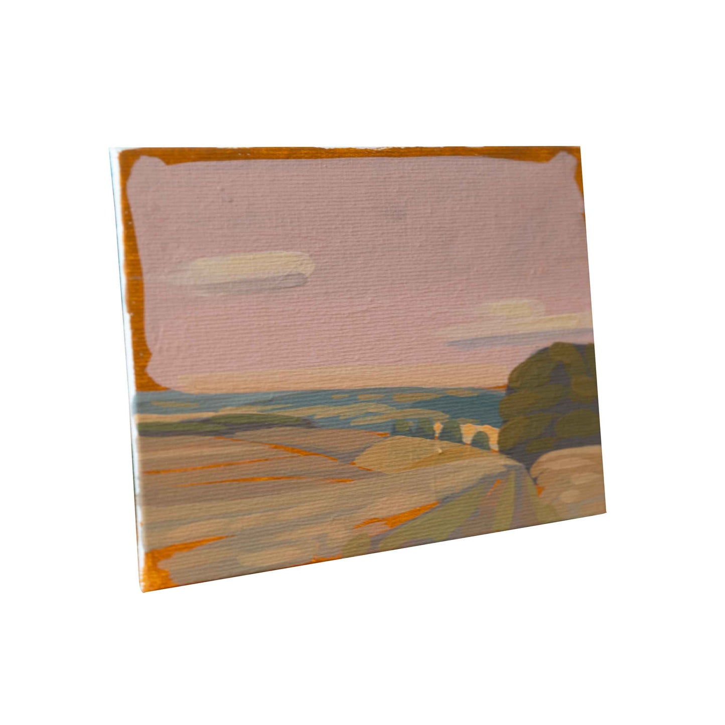 Eifel Landschaft, Unikat, Malerei, handgemaltes Einzelstück, 19 x 14,5 cm, mit Rahmen