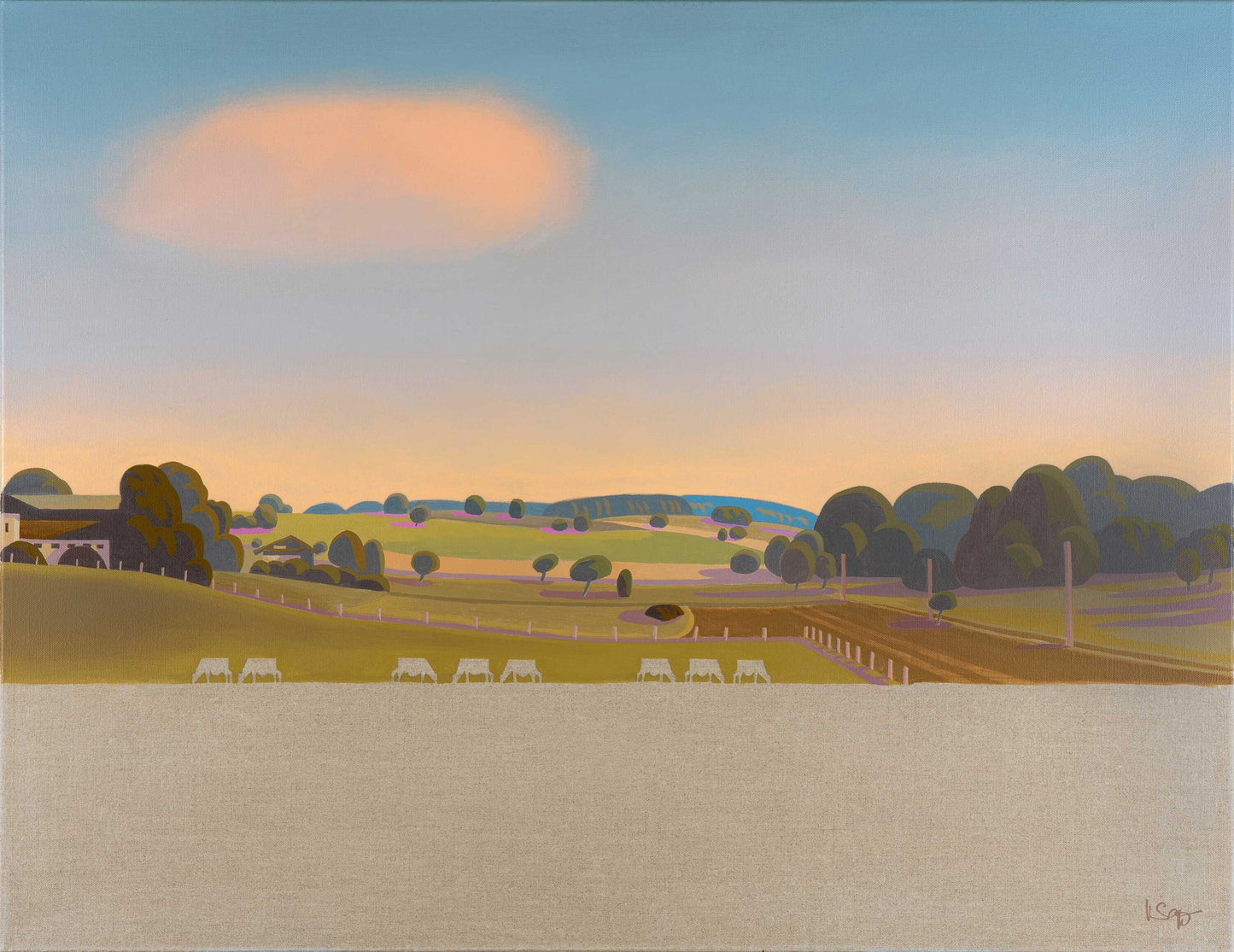 Rolling Fields Landscape Wall Art Canvas Print