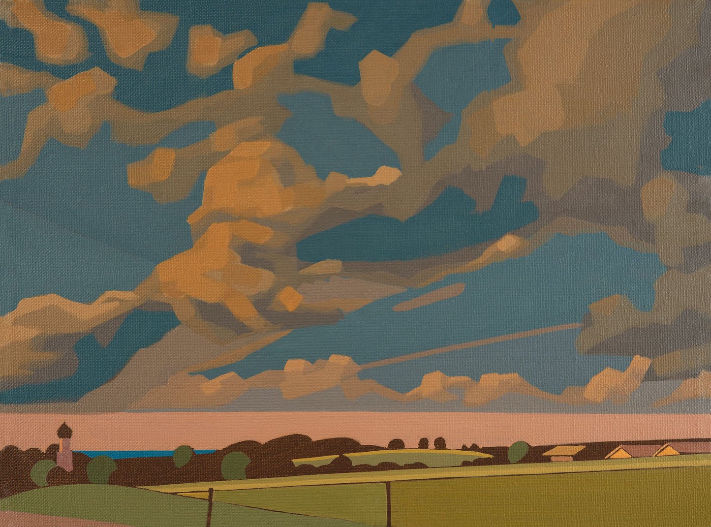 Oberland clouds, landscape, mural, canvas print
