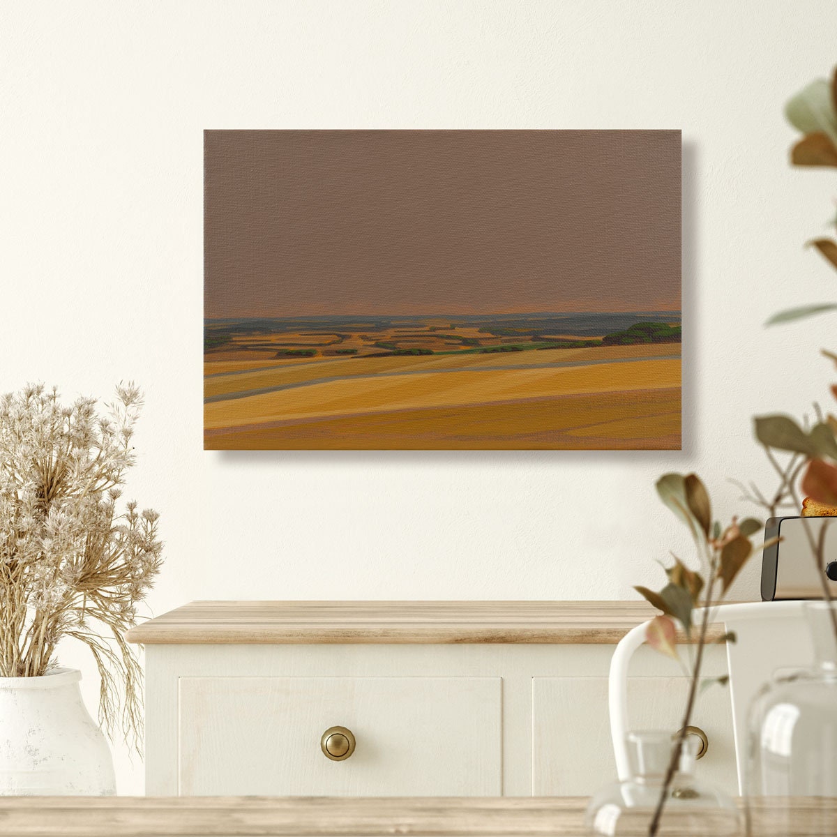 Canvas picture – Brilliant art print – 20x30 cm – UV-resistant – Golden Fields 2
