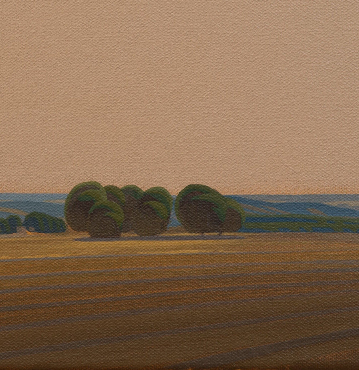 Canvas picture - brilliant art print - 20x30 cm - UV-resistant - landscape with group of trees