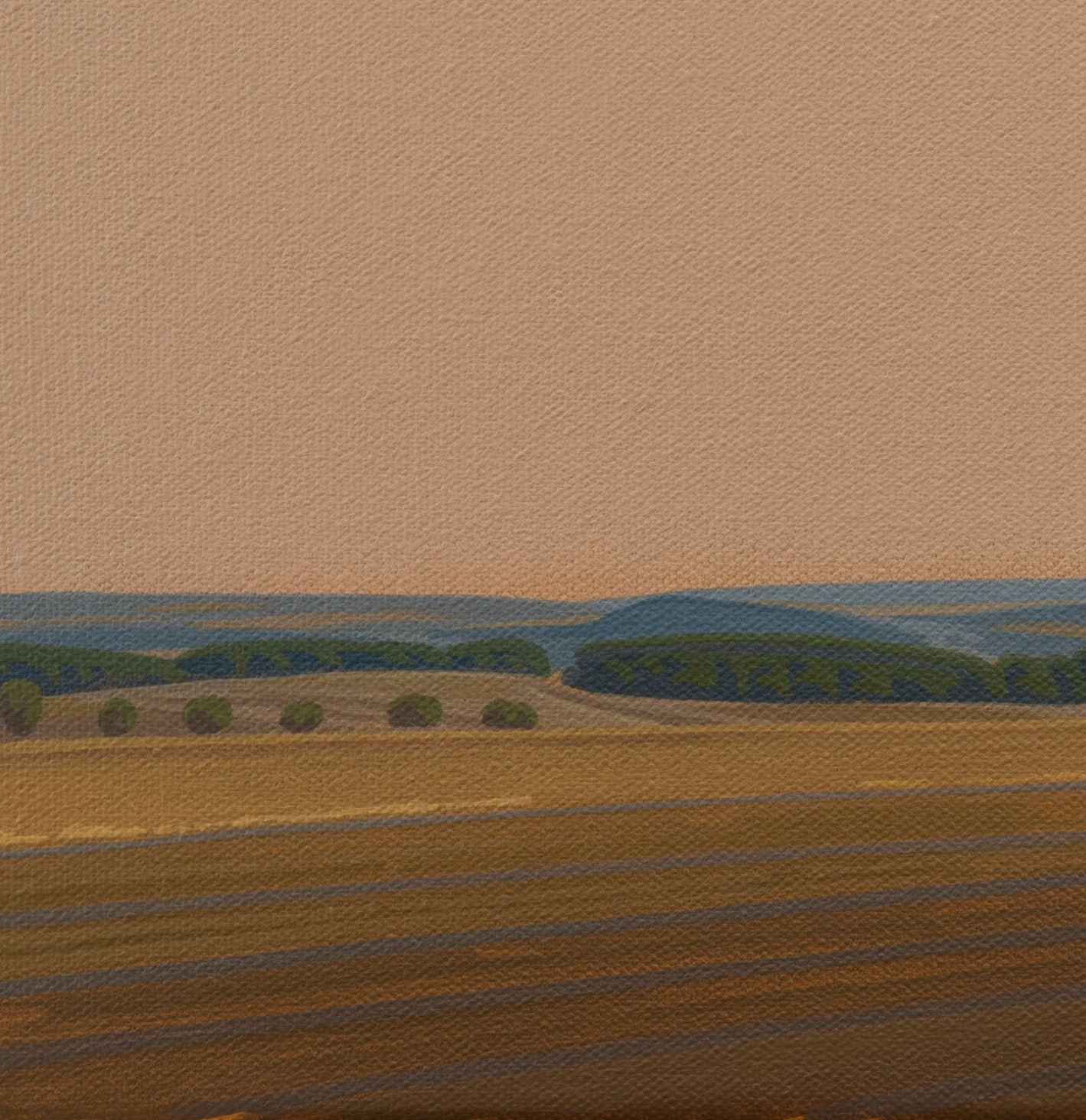 Leinwandbild – Brillanter Kunstdruck – 20x30 cm – uv-beständig – Landschaft mit Baumgruppe