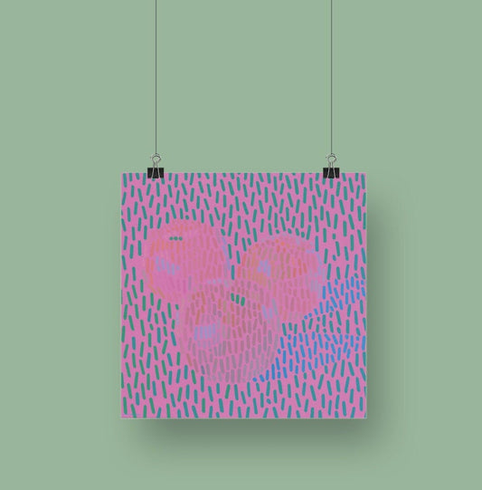 Art Card – Mini Poster – 20 x 20 cm – Apfel Bild