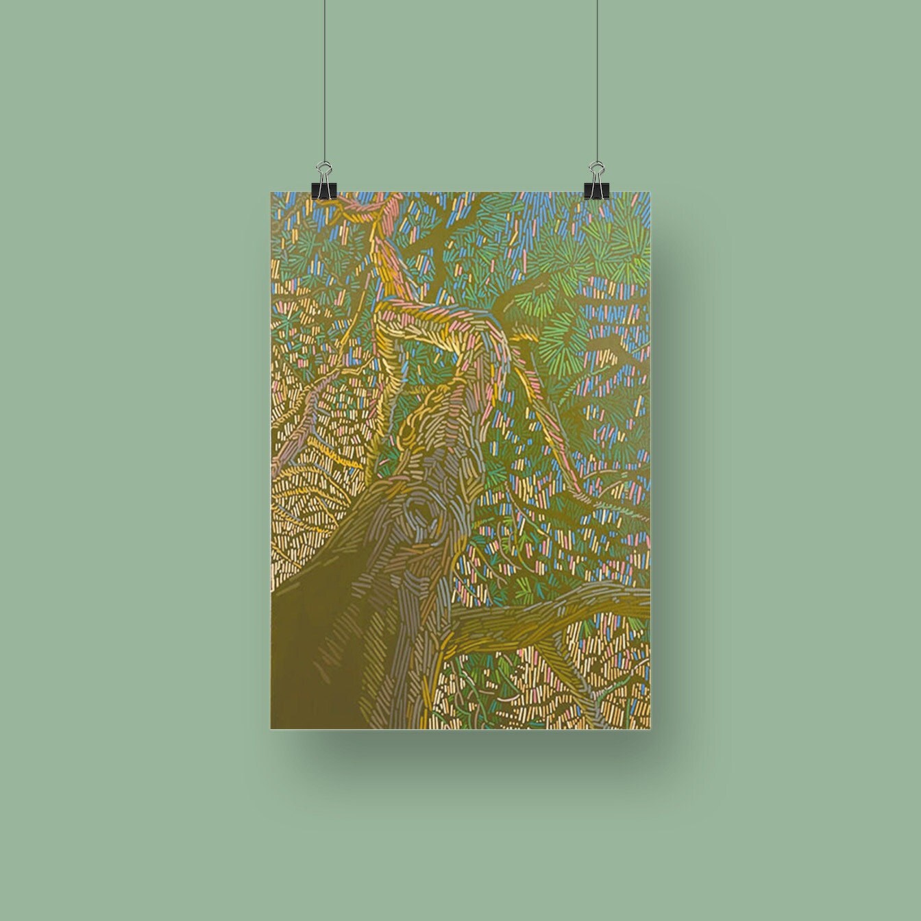 Art Card – Mini Poster – 15 x 20 cm – Kiefern Bild