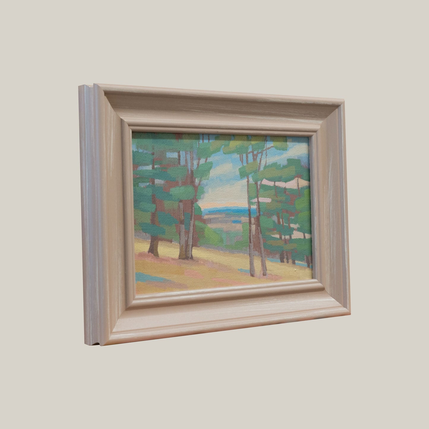 Original painting - "Foresight" - hand painted - acrylic painting - 10x15 cm - landscape picture - unique piece - with frame