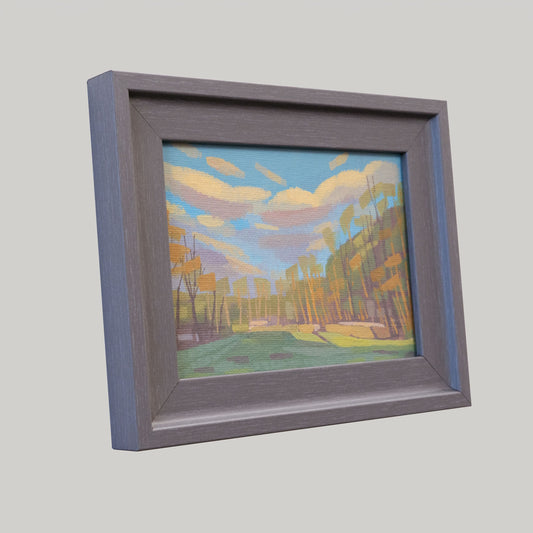 Original painting - "Upperborn" - hand painted - acrylic painting - 10x15 cm - landscape picture - unique piece - with frame
